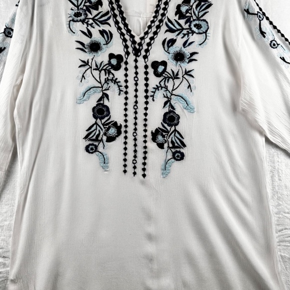 Cute Options Embroidered white Boho Top Brand New SZM swim coverups - Picture 6 of 9